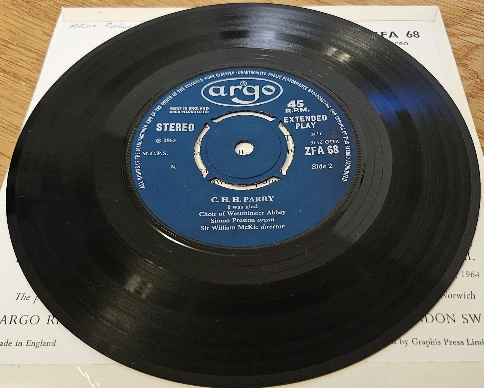 Schallplatten: Vinyl-Single Orgelmusik von Widor und Parry – Gebraucht aus Schaffhausen von asyouwestley 3