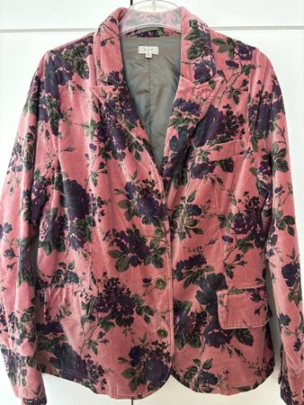 Nile Samt Blazer, Grösse XL, Vintage Blumenmuster🌸🌺