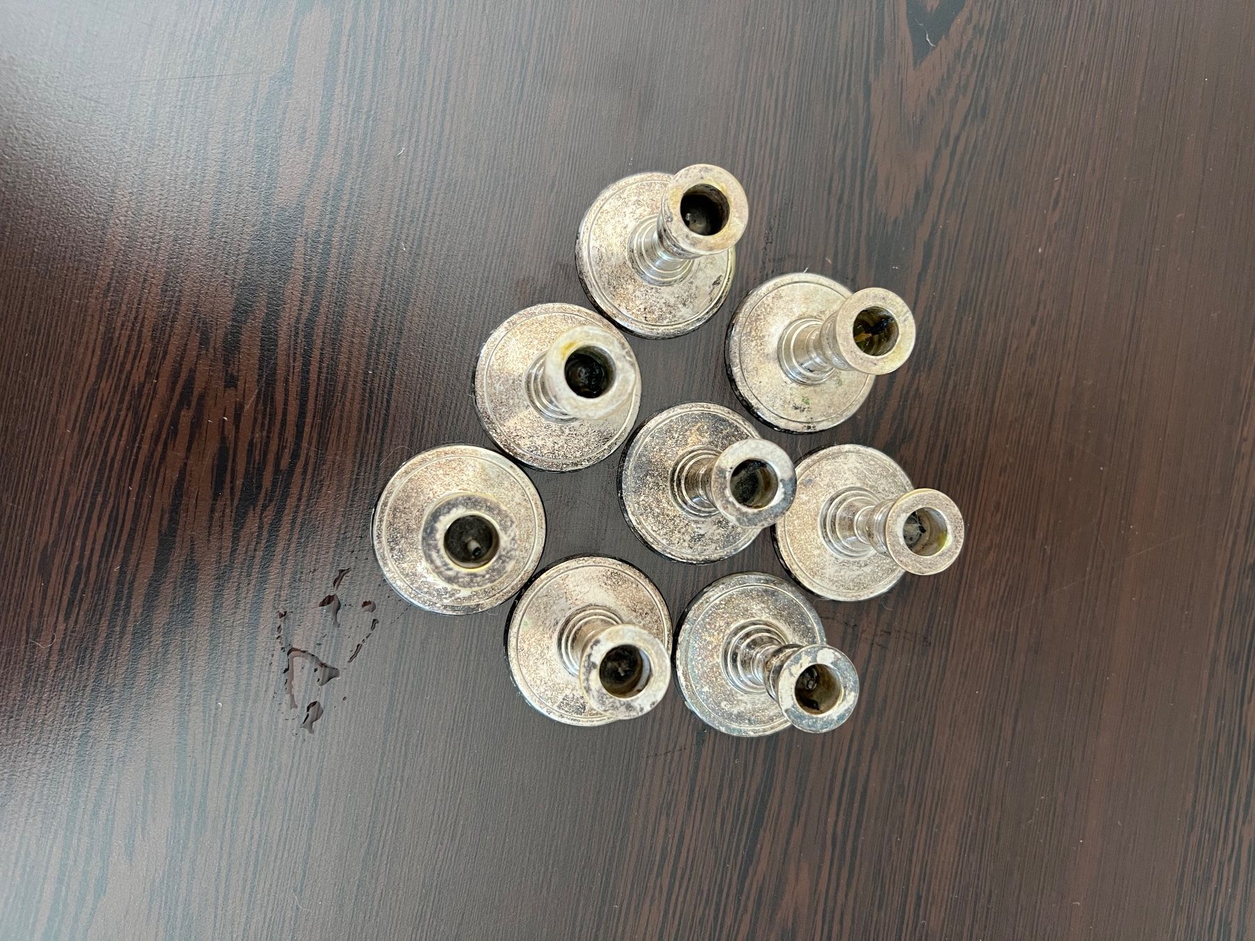 Interio Portacandele: 8x Kerzenhalter versilbert – Usato da Uetikon am See venduto da pixxel14