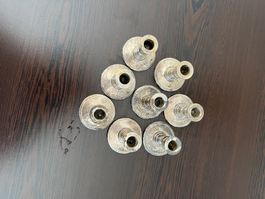 8x Kerzenhalter versilbert