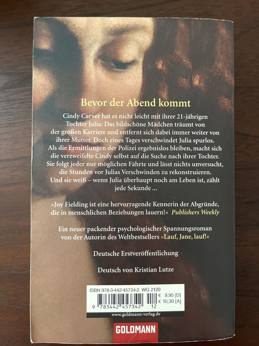 Libri: Roman: Bevor der Abend kommt von Joy Fielding – Usato da Zürich venduto da Alindae 2