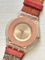 Swatch Skin UhrDamenuhr Armbanduhr mit Stoffarmband 