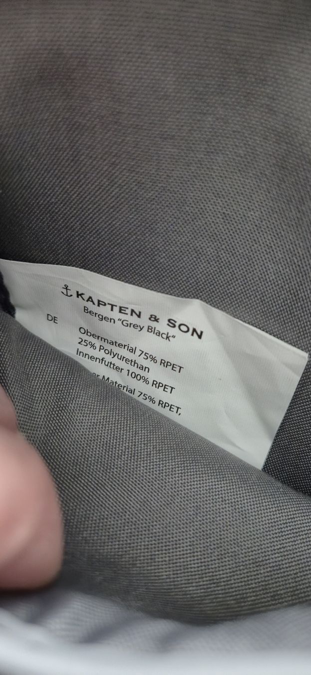 Kapten & Son Zaini: Kapten & Son Modell Bergen Grey Black  – Nuovo (secondo la descrizione) da Schwerzenbach venduto da Jamacy 6