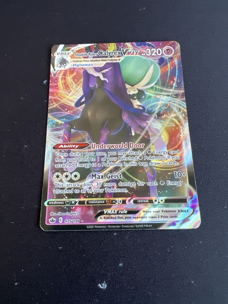 Pokémon Carte collezionabili: Shadow Rider Calyrex VMAX – Usato da Villmergen venduto da rob_n572
