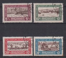 Liechtenstein 1928: Serie Rheinnot - Kat. 150.--
