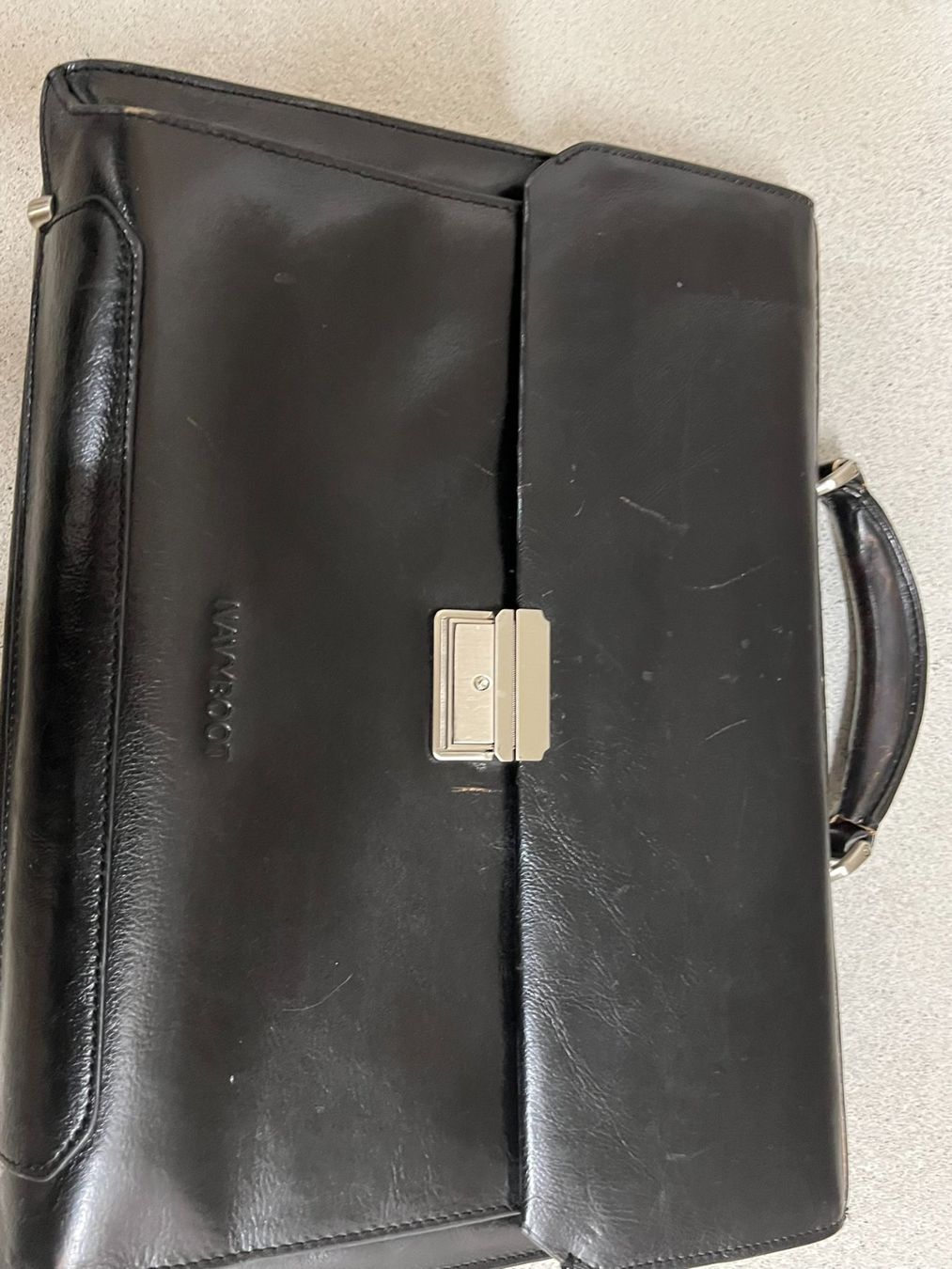 Valigie & Borse: Navyboot Aktentasche schwarz Leder/Nylon gebraucht – Usato da Volketswil venduto da Lootington_Post 4