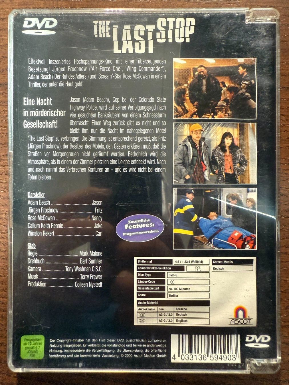 Tutti i DVDs: The Last Stop (2000) – Usato da Zürich venduto da FilmFreunde 1