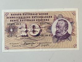 Banknote Schweiz Schweizerfranken CHF 10 Jahr 1977
