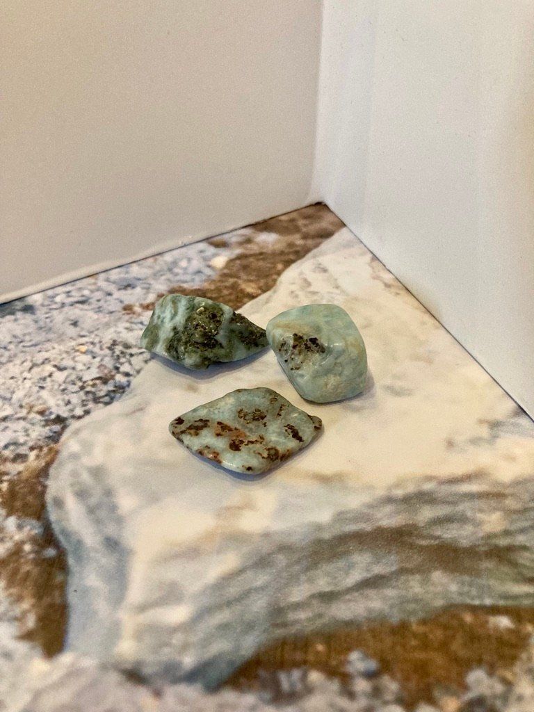 Pietre preziose: Larimar 3 Stück echt – Nuovo (secondo la descrizione) da Biberist venduto da Steine