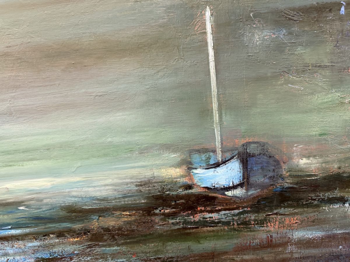 Gemälde: Original Ölgemälde, Verone - Lagune bleue – Gebraucht aus Horn von HanSolo. 1