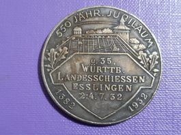 Medaille Landeschiessen Esslingen 1932, 40mm