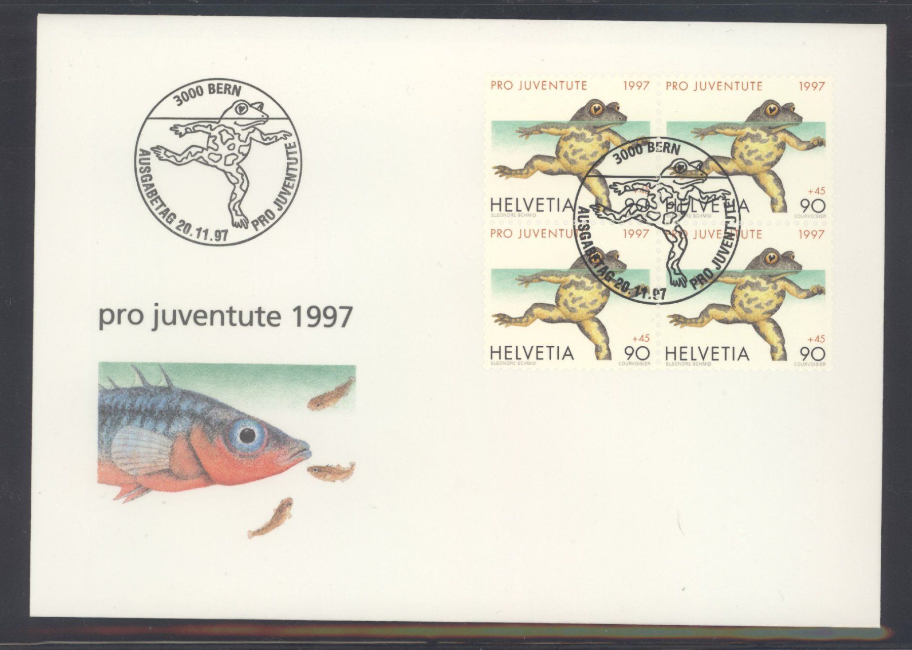 Tutti i francobolli: 1997, FDC, Pro Juventute, Viererblöcke – Usato da Willisau venduto da Vollstempel 3