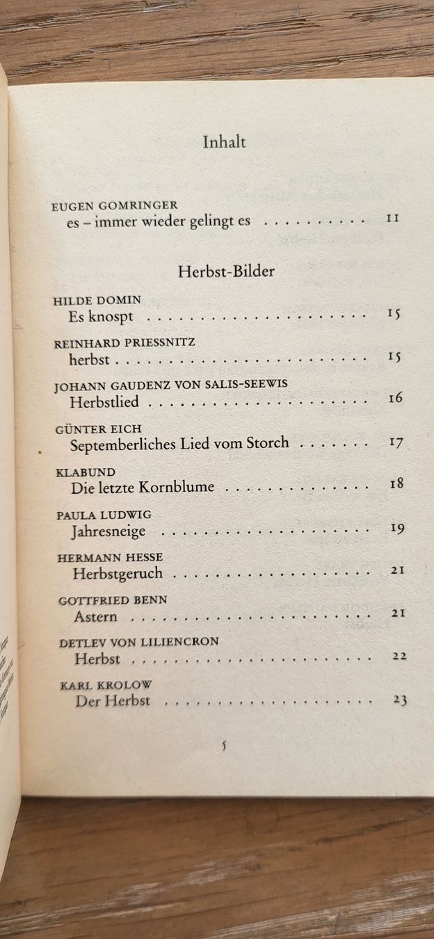 Libri: Herbstgedichte (Reclamheft) – Usato da Sennhof venduto da patrikbi 2