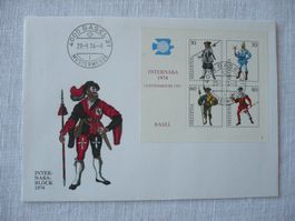 29.1.74 FDC Block INTERNABA SBK W50