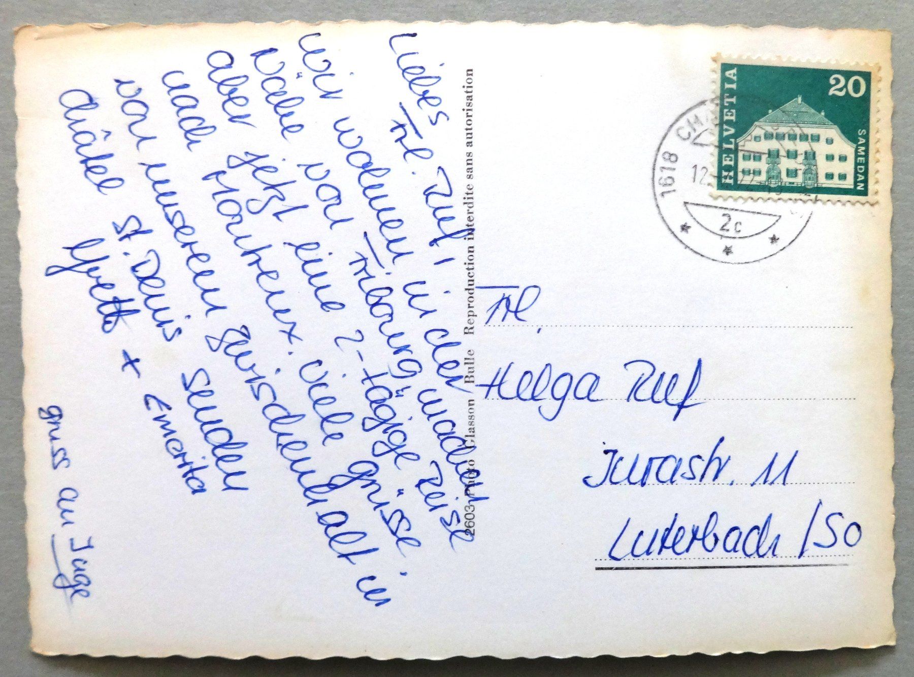 Cartes postales: Châtel-St.-Denis – Défectueux à Fétigny par Billy2miny 1