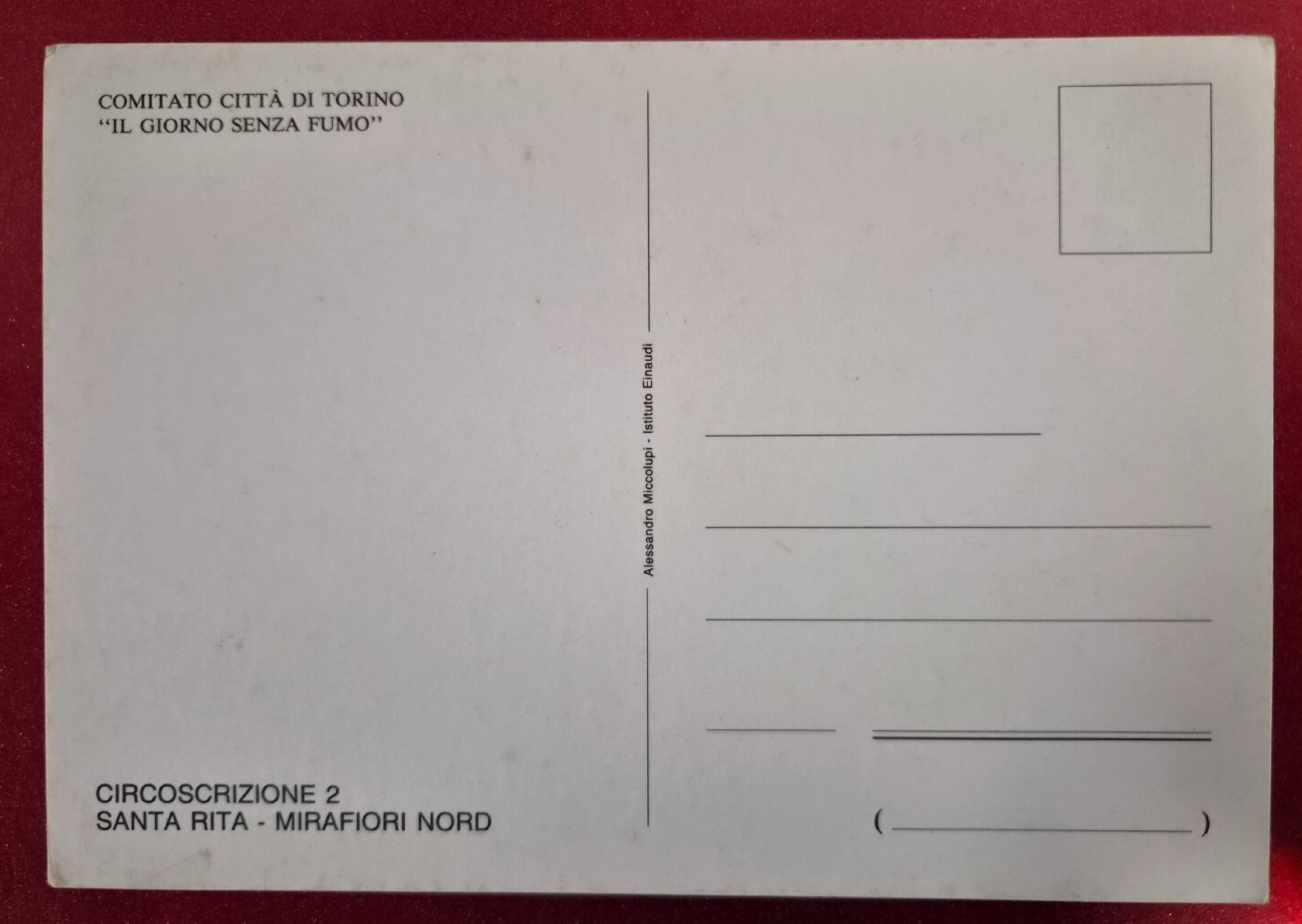 Ansichtskarten: COMITATO CITTA DI TORINO rar – Gebraucht aus Melchnau von Fishel 1