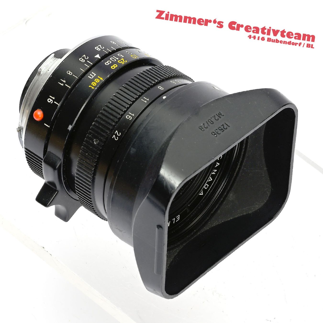 Leica Obiettivi: Leica Elmarit-M 28mm 2.8, Weitwinkelobjektiv, Ref. 11804 – Usato da Bubendorf venduto da zimmers_creativteam 5