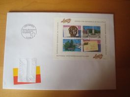 1990 Nationale Briefmarkenausstellung BLOCK auf FDC