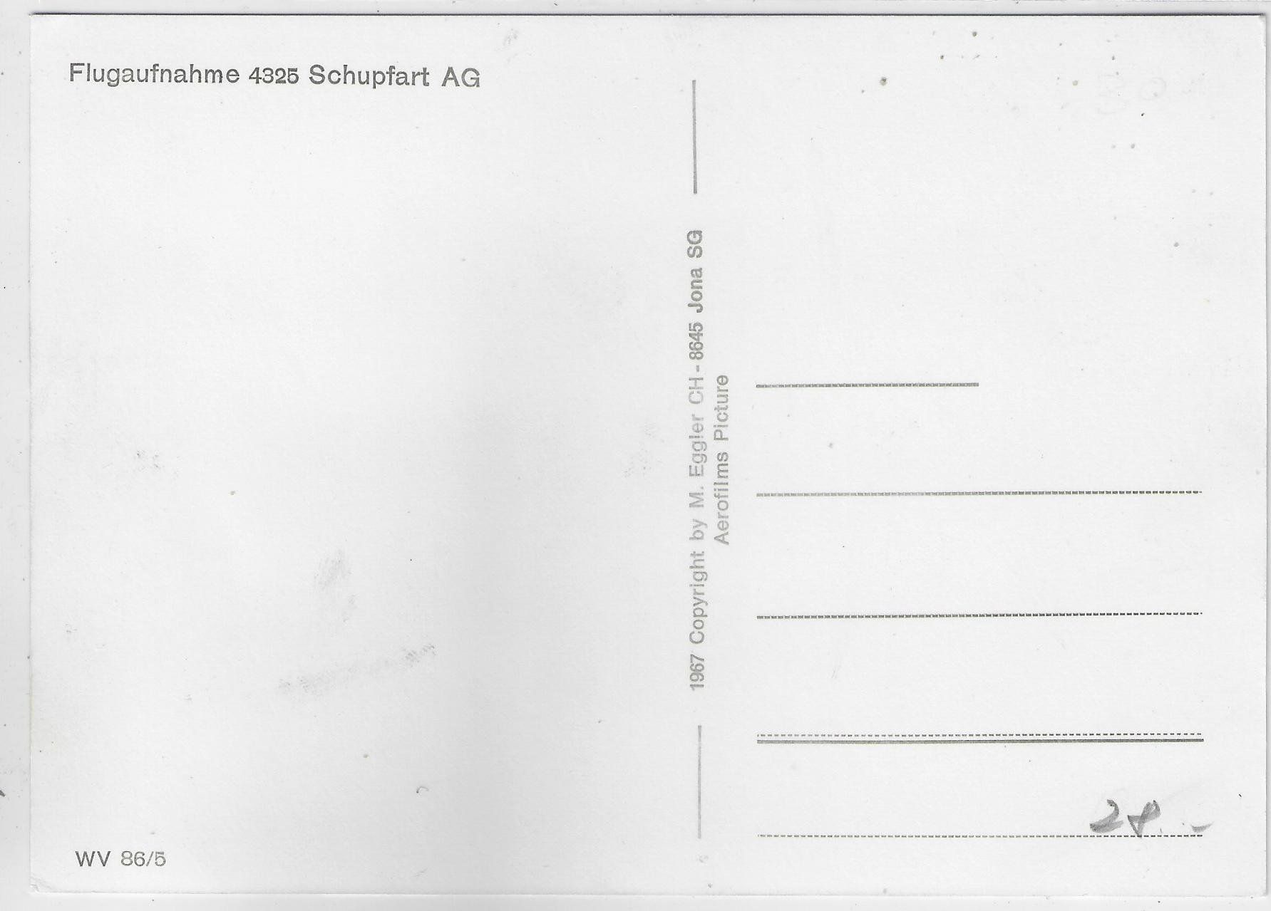 Cartoline postali: Flugaufnahme Schupfart AG – Usato da Ettingen venduto da Kartenplanet 1