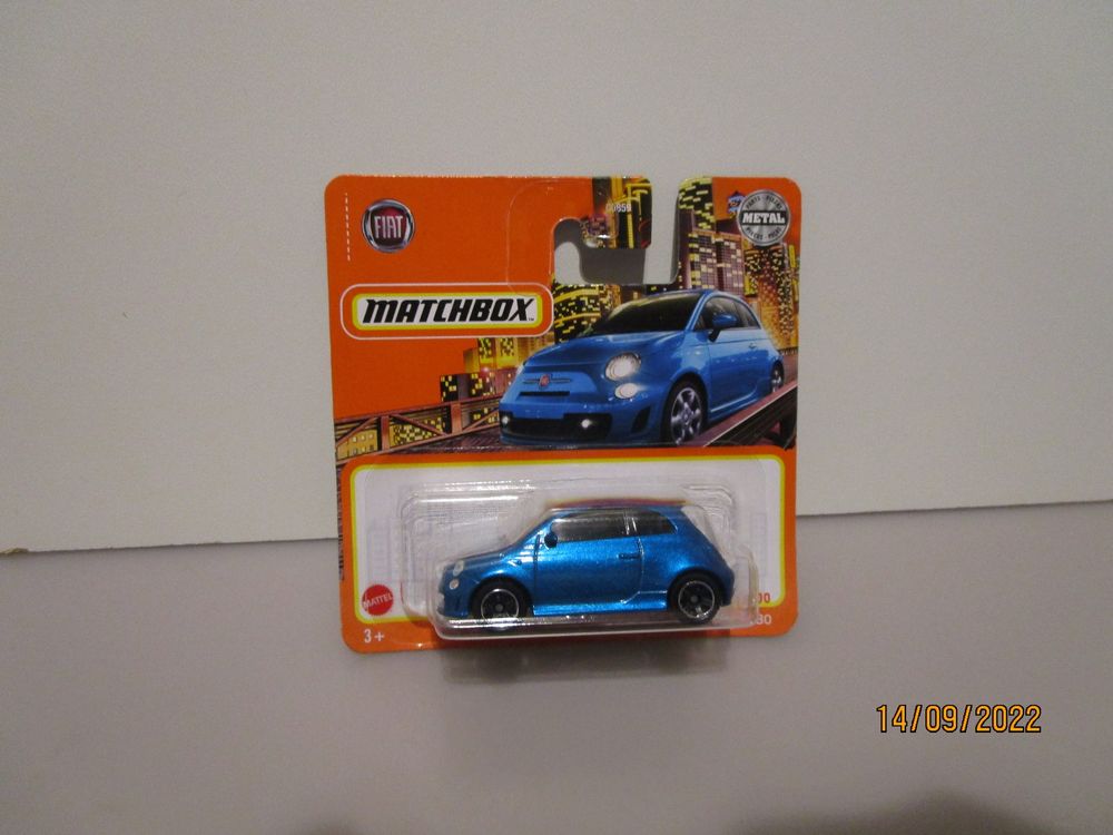 Matchbox Fiat 500 Turbo 2019 – Kleines Sammelauto In Orange – Metallmodell Im Maßstab 1:64