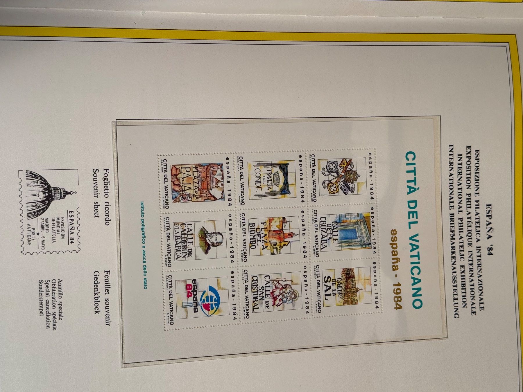 Tous les timbres: VATICAN 1984 STAMPS – D'occasion à Lausanne par artnouveau04 3