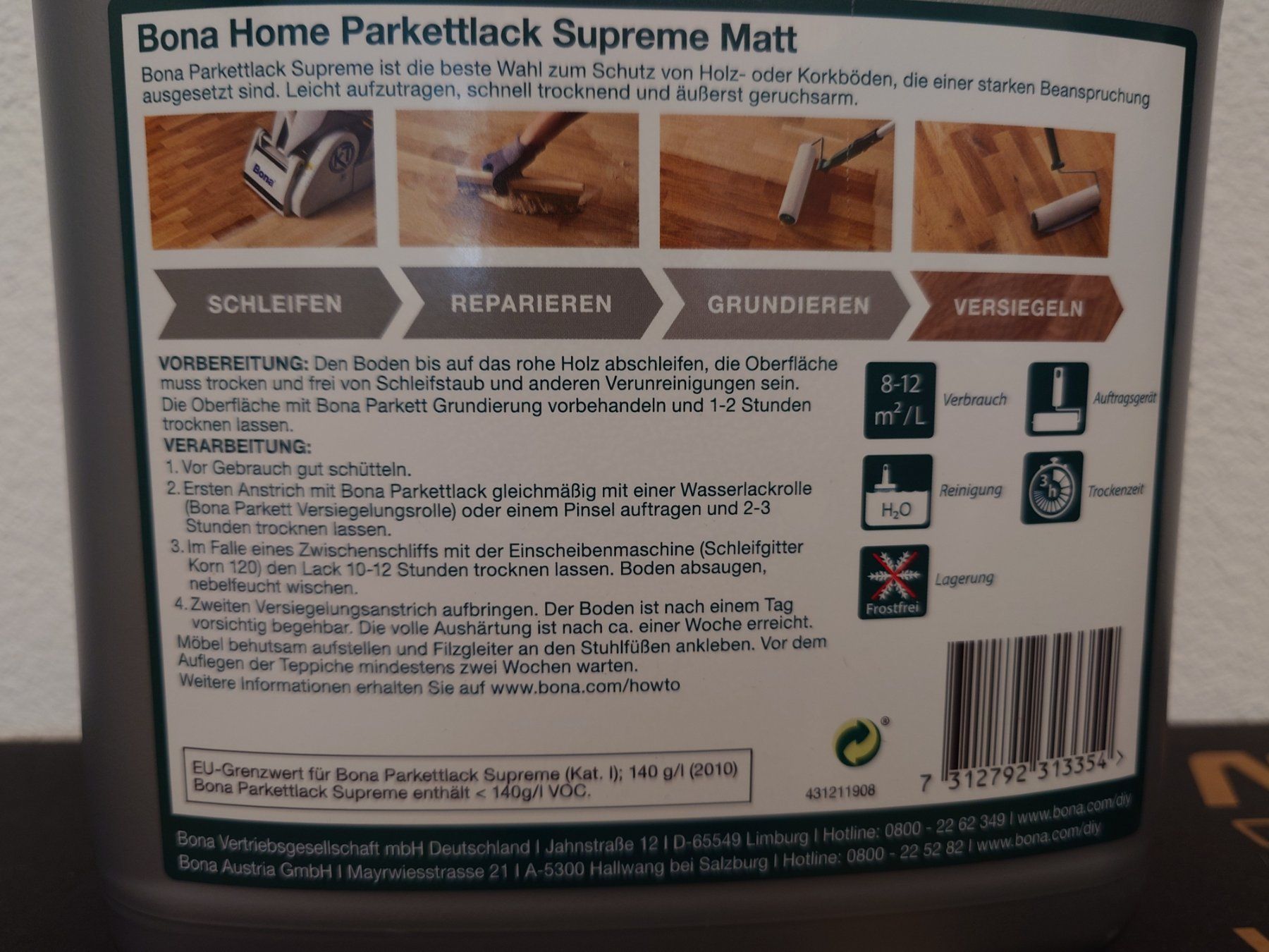 Colori: Bona Parkettlack Matt Supreme – Nuovo (secondo la descrizione) da Flüh venduto da HasanTz 2