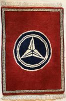 Roter Teppich mit Mercedes-Stern-Logo, 65x44.cm