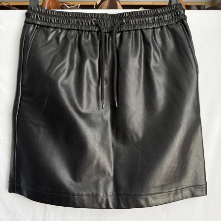 Esprit: Mini-Rock Kunstleder, Schwarz, Gr. 36