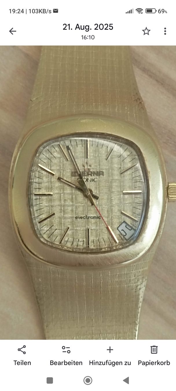 Eterna Uhren: Eterna Sonic Gold 750  Vintage – Gebraucht aus Fislisbach von mine-ned-dine