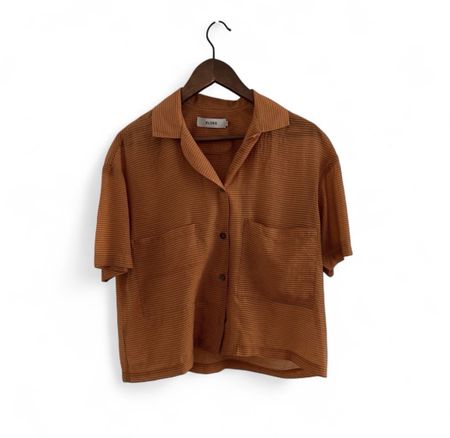 KLOKE Bluse, Orangebraun, Gr. XS, Kurzarm