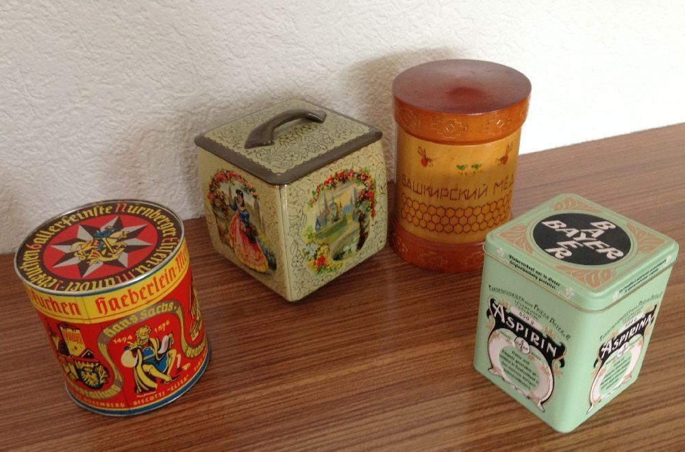 Barattoli: 5 antike Dosen – Usato da Eschenbach venduto da Alicekunst 6