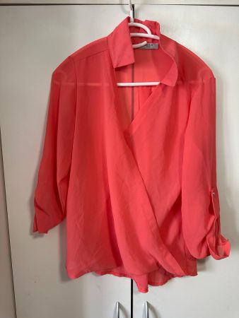 Alex & Jo Paris Bluse korall Grösse 38/40