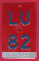 VELONUMMER / FAHRRADSCHILD, LU 82