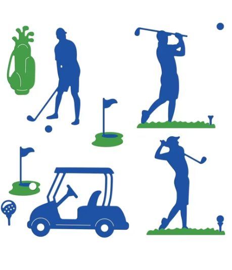 Schablonen: Neues Stanzschablonen-Set Golf – Neu und originalverpackt aus Effretikon von wenuss 1