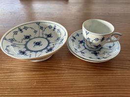 Royal Copenhagen Musselmalet Frokostskål med Kop og Underkop