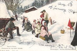 Wintersport Damen-Schlittenrennen belebt