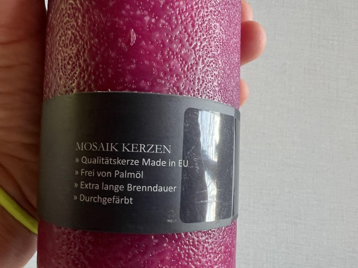 Candele: Mosaik Kerze, Handarbeit, Deko – Nuovo e nell'imballaggio originale da Wohlenschwil venduto da SmokyAnnie 3