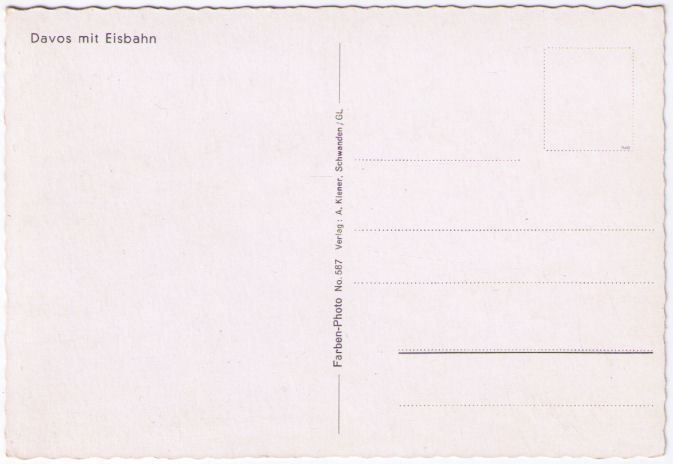 Cartoline postali: Davos mit Eisbahn – Usato da Binningen venduto da Mountainrider 1