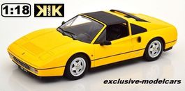 FERRARI 328 GTS Targa 1985 gelb 1:18 von KK-Scale