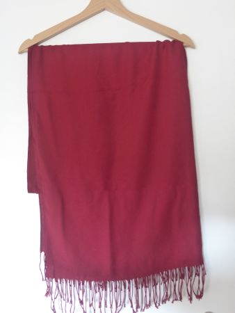 Foulard / Schal Bordeauxrot 80x190