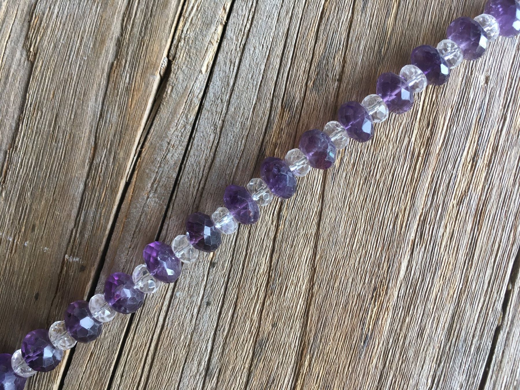 Catenine: TOP22°° AMETHYST/BERGKRISTALL  FACETTIERT  LÄNGE 41cm – Nuovo (secondo la descrizione) da Aesch ZH venduto da LiquidAktion 3