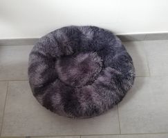 Hundebett Fluffy Dunkel Grau zweifarbig 60 cm flauschig