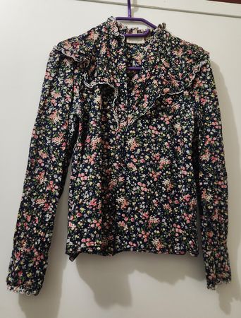 Chemise SÉZANE fleurie bleu taille 36 coton 