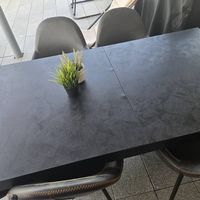 6 Stuhl mit ausziehbarere Tisch