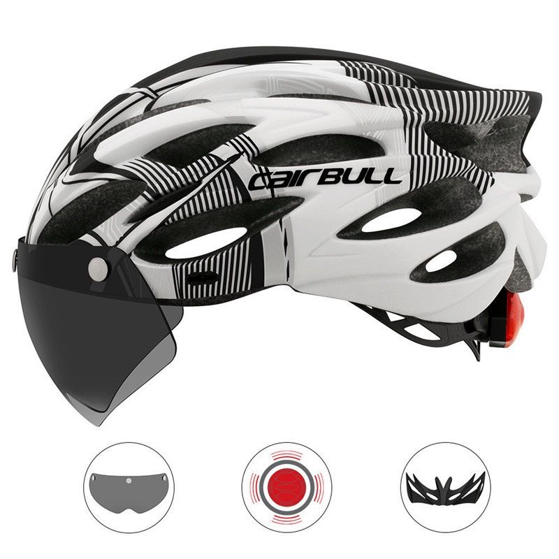 Caschi: Fahrrad Helm LED Licht mit Visier – Nuovo e nell'imballaggio originale da Suhr venduto da chr_db22 1