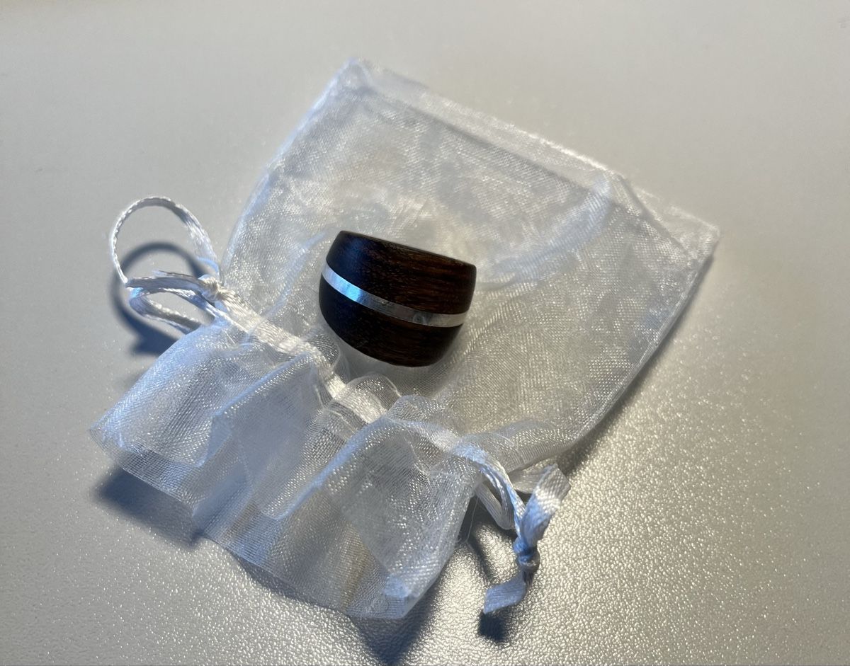 Ringe: Holzring mit Silberinlay, Gr. 54 – Gebraucht aus Wittinsburg von Bumblebee123 5