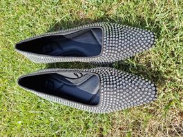 Ballerines noires Zara à strass, taille 38, parfait