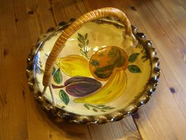 sehr schöne Obst/Früchte Schale m.Henkel,Handarbeit,Keramik