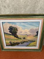 Peinture à l'huile paysage champêtre signé Seeger