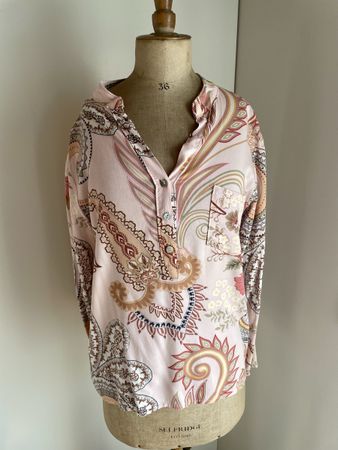 Sa'Sa Hemd/Bluse mit Muster, Gr. M/L